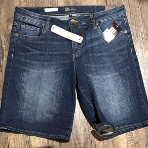 Kut from the Kloth Indigo Catherine Boyfriend Jean Shorts Sz 10